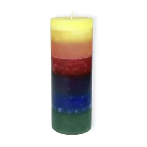 Kerze groß mit Regenbogen